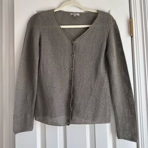 Anne Klein Open Knit Cardigan - Size Small small tear on front